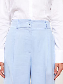 Kad?n Y?ksek Bel Rahat Kal?p D?z Pantolon