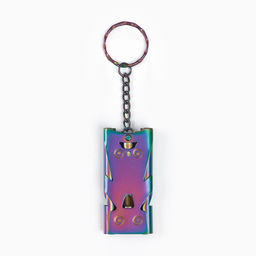 Свисток для выживания высокочастотный, до 150 дБ, металл, брелок для ключей на кольце, 6 см