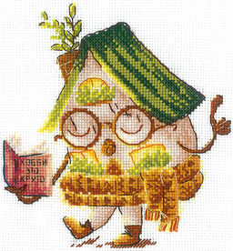 Набор для вышивания Сделай своими руками Д-32 Домик. Читатель 12.5 х 14 см