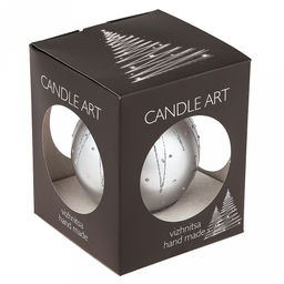 Елочная игрушка шар стеклянная д9,5см, серебро, ручная художественная роспись, подарочная упаковка (Россия) - Домашняя мода фото 5