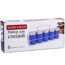 40483 Набор для специй на подставке 6пр стекло/нерж (16 специй внутри) MB (х24) - Mayer&boch фото 4