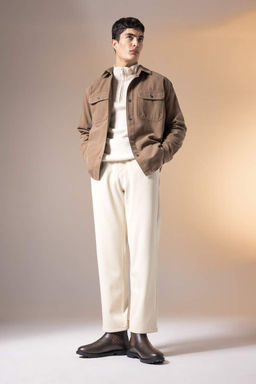 Мужские ботинки из искусственной кожи без шнуровки на плоской подошве - Defacto фото 2