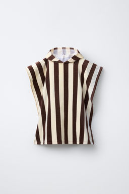PONCHO TOALLA RAYAS / Marr?n