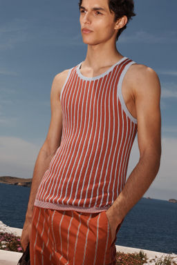 STRIPED JACQUARD KNIT TANK LIMITED EDITION - Zara фото 2