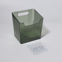 Органайзер для хранения «GREEN», навесной, 1 секция, с клеевой основой, 11.5×8×11 см, полупрозрачный, зелёный