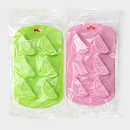 Цена за 2 шт. Форма для выпечки Доляна Арбузные дольки, силикон, 19?11?1.5 см, 6 ячеек (4?2.5 см), МИКС  фото 7