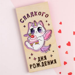 Цена за 3 шт. Конверт для денег с деревянным элементом Сладкого Дня Рождения!, 16,5 х 8 см - Дарите счастье фото 5