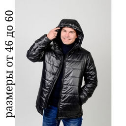 Куртка мужская демисезонная, с утеплителем, цвет-черный