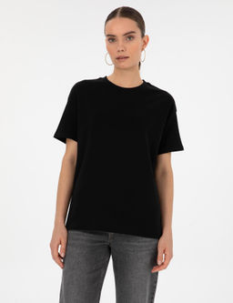 Siyah Oversize Basic Ti__rt