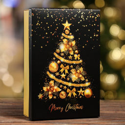 Цена за 5 шт. Коробка складная, крышка-дно,Merry Christmas 30 х 20 х 9 см