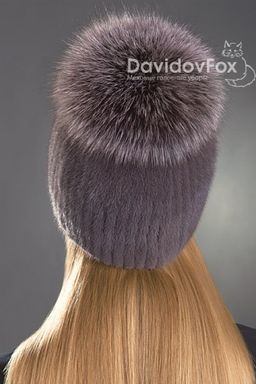 Шапка Лыжница норка кофе градэ