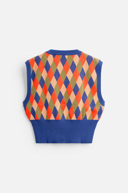 DIAMOND KNIT WAISTCOAT X HARRY LAMBERT - Zara фото 7