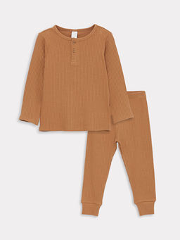 Bisiklet Yaka Uzun Kollu Erkek Bebek Pijama Tak?m?