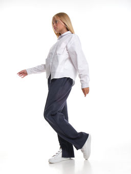 Рубашка белая для девочки в школу 22-7663 белый - Mini maxi фото 9