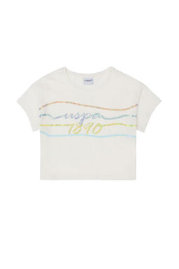 Футболка цвета экрю для девочки - U.s. polo assn фото 2