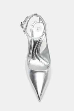 ZAPATO DESTALONADO EFECTO METALIZADO / Plata - Zara фото 5