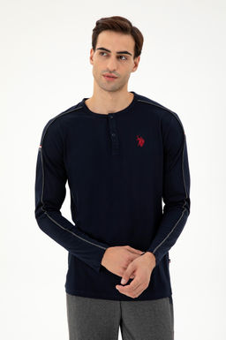 Мужской темно-синий пижамный комплект Неожиданная скидка в корзине - U.s. polo assn фото 3