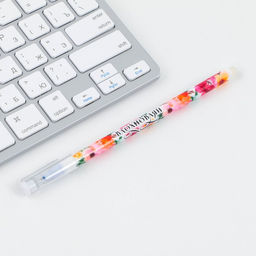 Цена за 12 шт. Ручка пиши-стирай, синяя паста, гелевая, 0.5 мм с колпачком С 8 Марта