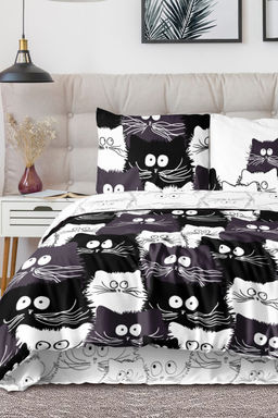 КПБ PAVLine Коты Компания вид 1 бязь 1,5 спл