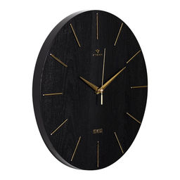 Часы настенные интерьерные «Классика», бесшумные, плавный ход, d=30 см, чёрные, от батарейки 1×АА