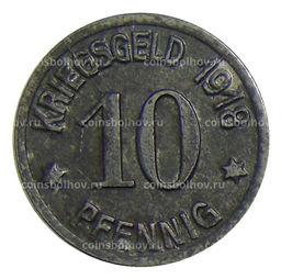Монета 10 пфеннигов 1918 года Германия  Нотгельд Кобленц
