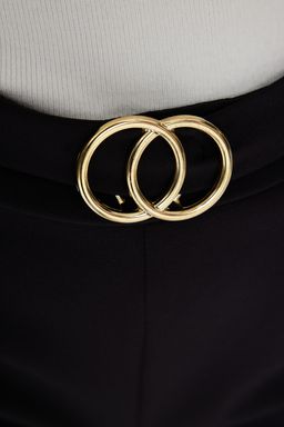 Siyah Kemerli Super Mini Dokuma Sort TWOAW21SR0078 - Trendyolmilla фото 4