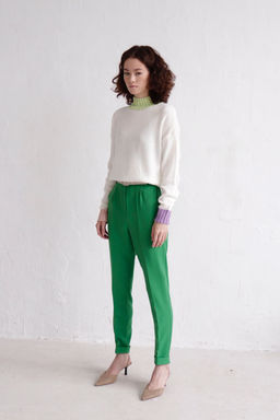 10138 Брюки классические зелёные - Martichelli фото 4