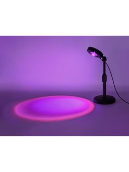 Лампа настольная атмосферная DE8385, LED, 3Вт, RGB, d12 h28 см, чёрный, с ПДУ