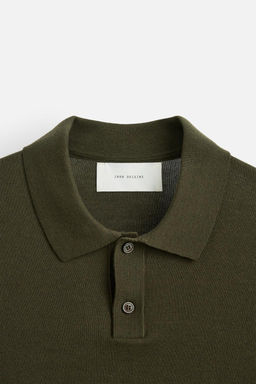 KNIT WOOL-COTTON POLO SHIRT - Zara фото 18