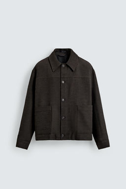 TEXTURED OVERSHIRT WITH POCKETS - Zara фото 6
