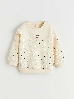 Bisiklet Yaka Kal?n K?z ?ocuk Sweatshirt