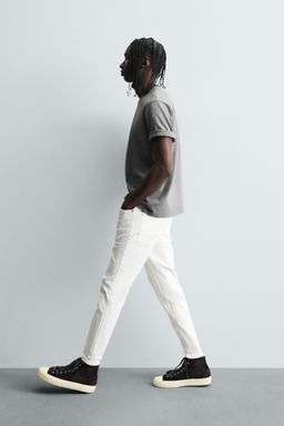 JEANS SKINNY FIT CROPPED / Blanco roto - Zara фото 6
