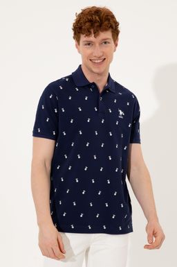 U. S. Polo Assn Мужская темно-синяя футболка с воротником-поло