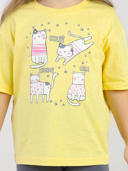 CRB wear / CWKG 90271-30 Комплект для девочки (футболка, брюки модель легинсы),желтый  фото 3