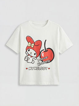 Bisiklet Yaka My Melody Bask?l? K?z ?ocuk Ti??rt