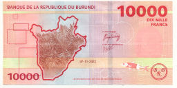 10000 франков 2022 года Бурунди