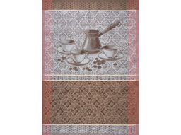 07с-39ЯК 50*70 Полотенце Кофе с туркой цв. голубой