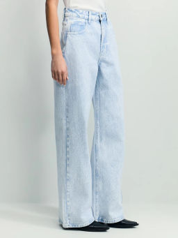 Джинсы wide leg с высокой посадкой / Zarina  фото 3