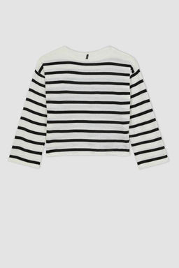 Полосатый свитер с круглым вырезом Relax Fit - Defacto фото 6