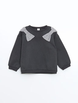 Kurdele Kal?n K?z Bebek Sweatshirt
