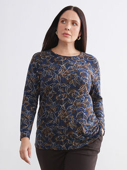 Bisiklet Yaka Desenli Bluz