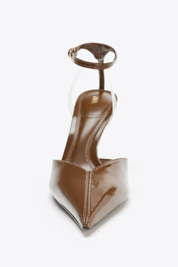 FAUX PATENT HEELED SHOES - Zara фото 11