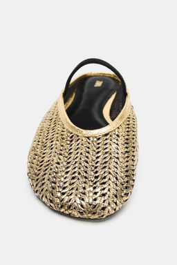 BAILARINA DESTALONADA TRENZADA / Oro - Zara фото 7