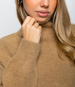 Свитер #КТ2587 (1), светлый хаки - Dommod фото 5