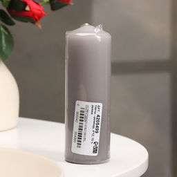 Цена за 2 шт. Свеча-цилиндр, 4×12 см, 15 ч, дымка
