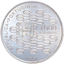 Монета 1000 эскудо 1997 года Португалия 200 лет Государственному кредитованию