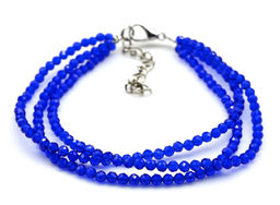 Браслет из циркона 3 нити шарик гр.3мм цв.изумрудный, 19см - Радуга камня фото 8