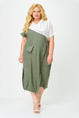 Платье Diamant 2072 хаки  фото 11