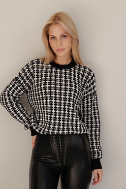 10398 Джемпер чёрно-белый - Martichelli фото 3