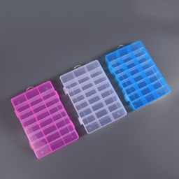 Органайзер для мелочей, передвижные ячейки, 24 ячейки, 19.7×13.3×3.5 см, МИКС